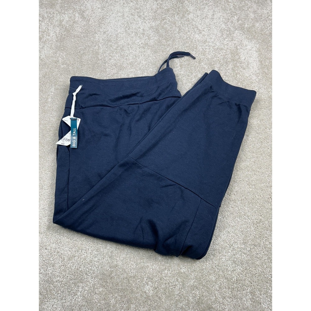 Stylus Jogger Pants Mens 4XL Navy Blue Big & Tall Zip Pocket Drawstring